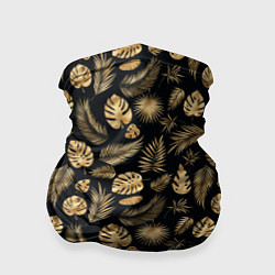 Бандана-труба Золотые листья паттерн и текстуры, цвет: 3D-принт