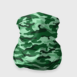 Бандана-труба Зеленый монохромный камуфляж, цвет: 3D-принт