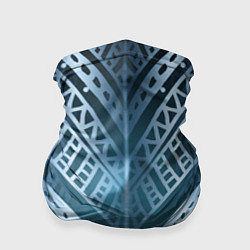 Бандана-труба Неоновый абстрактный узор Синий и голубой неон на, цвет: 3D-принт