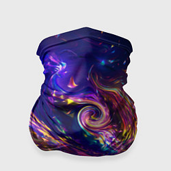 Бандана-труба Neon space pattern 3022, цвет: 3D-принт