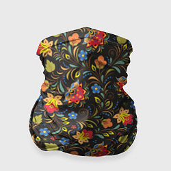 Бандана-труба Хохломские цветочки, цвет: 3D-принт