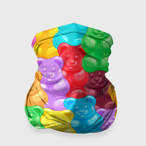 Бандана Мармеладные мишки разноцветные / 3D-принт – фото 1