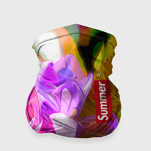 Бандана Красочный цветочный узор Лето Colorful Floral Patt / 3D-принт – фото 1