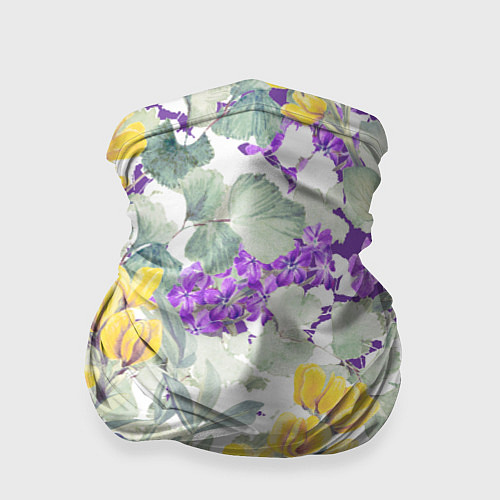 Бандана Цветы Красочный Луговой Узор / 3D-принт – фото 1