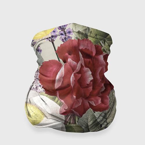 Бандана Цветы Красочный Садовый Букет / 3D-принт – фото 1