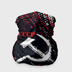 Бандана-труба USSR - СССР - СЕРП И МОЛОТ - КРАСКА, цвет: 3D-принт