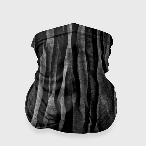Бандана Полосы чорные серые роизвольные random black strip / 3D-принт – фото 1