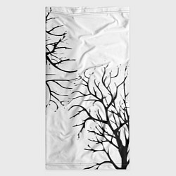 Бандана-труба Черные ветки деревьев на белом фоне, цвет: 3D-принт — фото 2