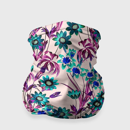 Бандана Цветы Летние Фиолетовые Рудбеки / 3D-принт – фото 1