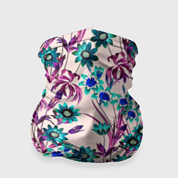 Бандана-труба Цветы Летние Фиолетовые Рудбеки, цвет: 3D-принт