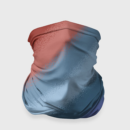 Бандана Полосатый коричнево-голубой паттерн / 3D-принт – фото 1