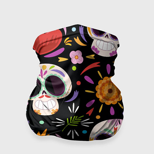 Бандана Веселые черепа в цветах / 3D-принт – фото 1