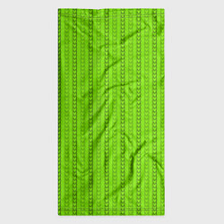 Бандана-труба Зеленые узоры из линий, цвет: 3D-принт — фото 2