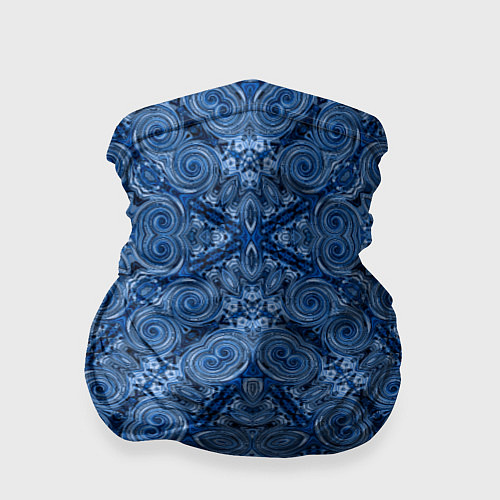 Бандана Gray blue ethnic arabic ornament / 3D-принт – фото 1