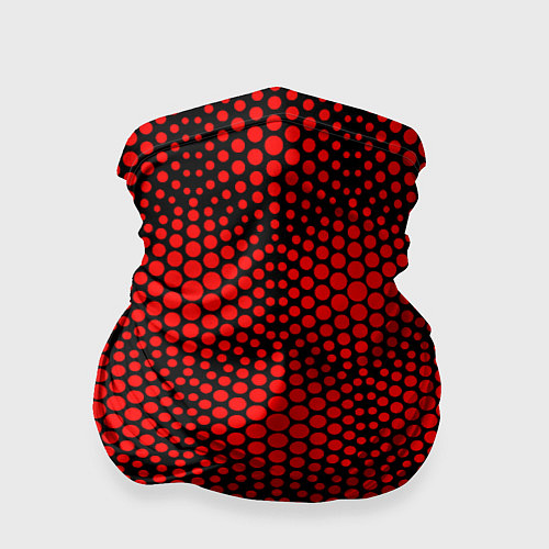 Бандана Красные неоновые соты / 3D-принт – фото 1