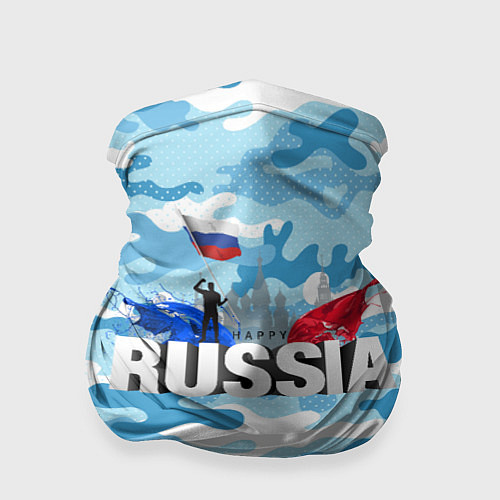 Бандана Russia: синий камфуляж / 3D-принт – фото 1