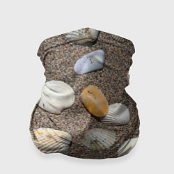 Бандана-труба Композиция из ракушек на песке, цвет: 3D-принт