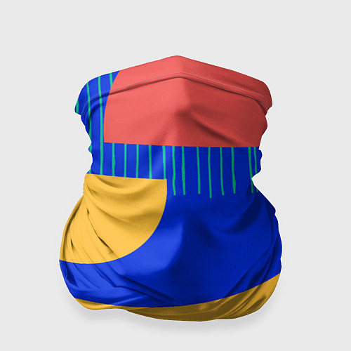 Бандана Геометрические разноцветные фигуры / 3D-принт – фото 1