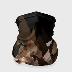 Бандана Abstract mosaic pattern brown and black
