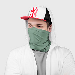 Бандана-труба Абстрактные зеленые линии на фоне цвета хаки, цвет: 3D-принт — фото 2