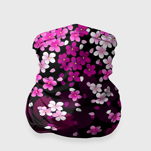 Бандана Маленькие розовые цветочки / 3D-принт – фото 1