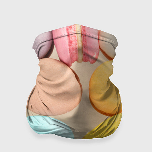 Бандана Разноцветные пирожные Макарон / 3D-принт – фото 1