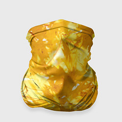 Бандана-труба Золотые листья на ветках, цвет: 3D-принт