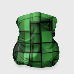 Бандана-труба Киберпанк броня - Зелёный металлические кубы, цвет: 3D-принт