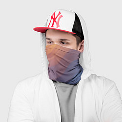 Бандана-труба Оранжево-фиолетовый абстрактный дым, цвет: 3D-принт — фото 2