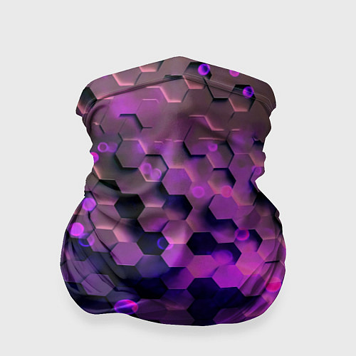 Бандана Плиты фиолетовый неон / 3D-принт – фото 1
