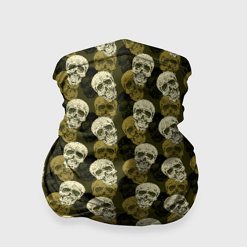 Бандана Милитари улыбающиеся черепа / 3D-принт – фото 1