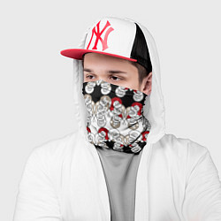 Бандана-труба Абстрактный креативный красно-черный узор, цвет: 3D-принт — фото 2