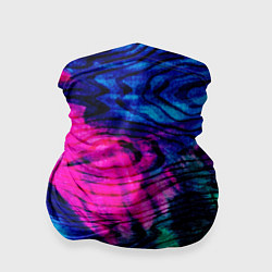Бандана-труба Неоновые краски - абстракция, цвет: 3D-принт