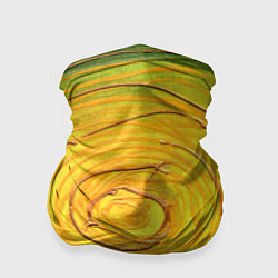 Бандана-труба Желто-зеленая текстурная абстракция акрилом, цвет: 3D-принт