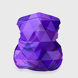 Бандана-труба Фиолетовые фигуры, цвет: 3D-принт