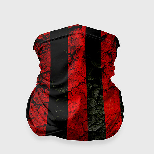 Бандана Красно-черный фон в полоску / 3D-принт – фото 1