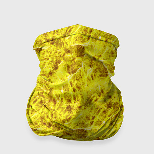 Бандана Жёлтый лёд - текстура / 3D-принт – фото 1