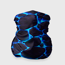 Бандана-труба Голубое свечение камней, цвет: 3D-принт
