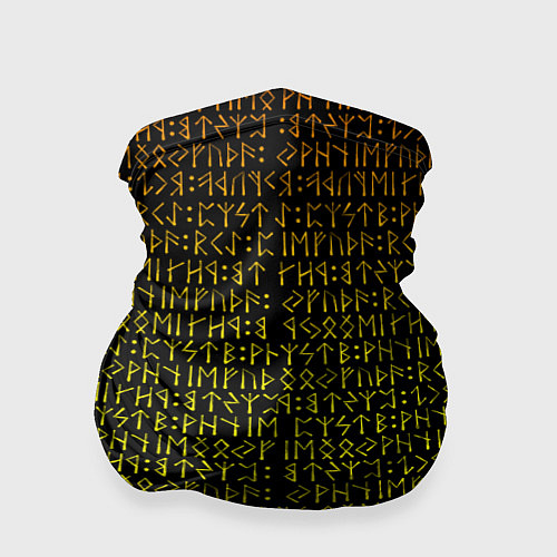 Бандана Золотой рунический алфавит / 3D-принт – фото 1