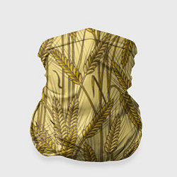 Бандана-труба Винтажные колоски пшеницы, цвет: 3D-принт