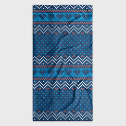 Бандана-труба Вязанный стиль - сердечки, цвет: 3D-принт — фото 2