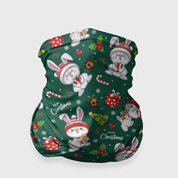 Бандана-труба Merry Christmas Rabbit 2023, цвет: 3D-принт