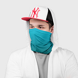 Бандана-труба Градиент бирюзовый, цвет: 3D-принт — фото 2