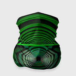 Бандана-труба Зелёный туннель - оптическая иллюзия, цвет: 3D-принт