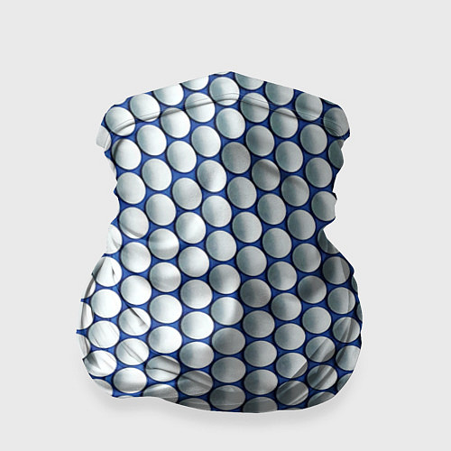 Бандана Геометрические бело-синие круги / 3D-принт – фото 1