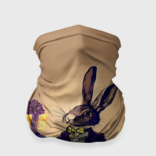 Бандана Кролик в костюме с подарком / 3D-принт – фото 1