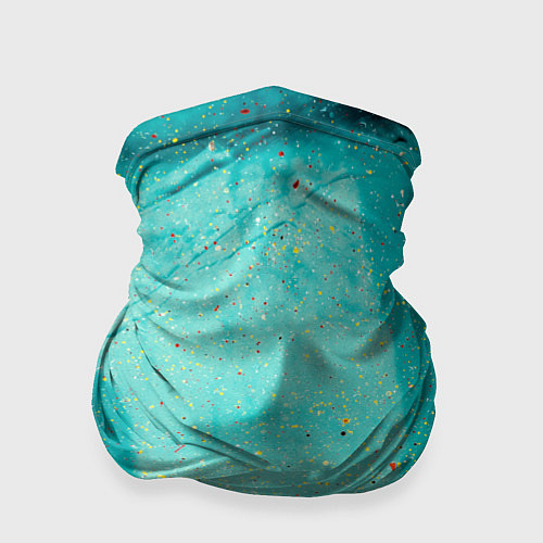 Бандана Сине-зелёный туман и мазки красок / 3D-принт – фото 1