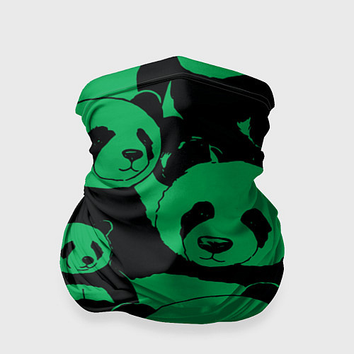 Бандана Panda green pattern / 3D-принт – фото 1