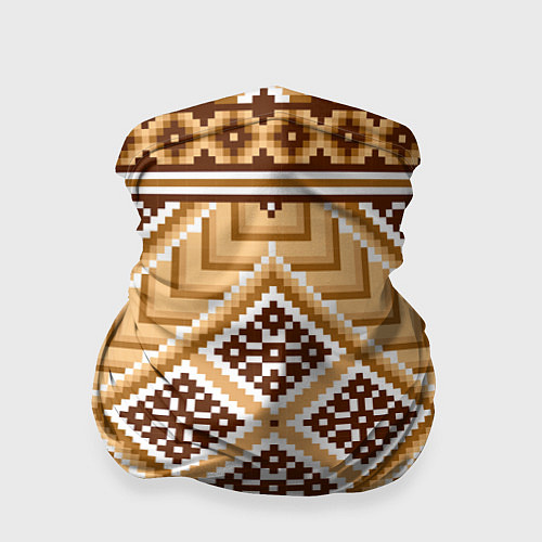 Бандана Индейский пиксельный орнамент / 3D-принт – фото 1
