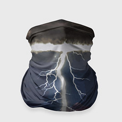 Бандана-труба Мощная молния в горах, цвет: 3D-принт